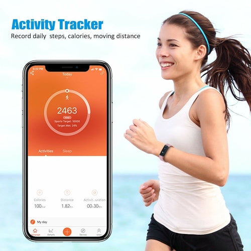 SmartFit Slim Aktivitetsarmband och Smartklocka med Övervakningsfunktion – inklusive gratis extra tillbehör