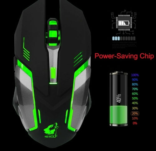 Ninja Dragon Stealth 7 Trådlös Tyst Gamingmus med LED-belysning