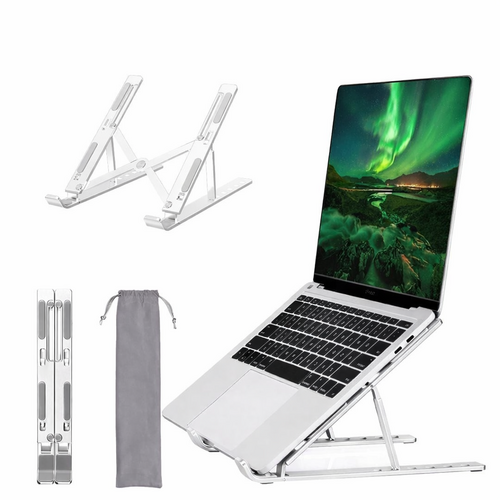 Justerbart Vikbart Laptopställ i Aluminium